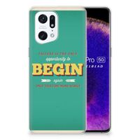 OPPO Find X5 Pro Siliconen hoesje met naam Quote Begin