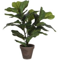 Groene ficus Lyrata kunstplant 45 cm voor binnen