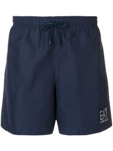 Ea7 Emporio Armani short de bain à logo imprimé - Bleu