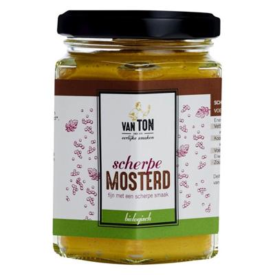 van TON Biologische Scherpe Mosterd 170 Gram