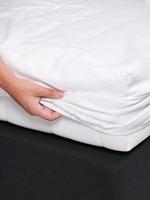 ESSENZA Hoeslaken Molton Wit,90x220 cm, 100% katoen renforcé, Effen