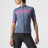 Castelli Fenice fietsshirt korte mouw blauw dames M