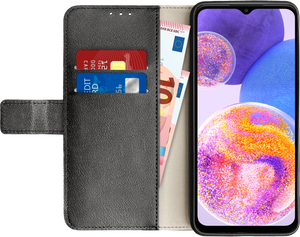 Just in Case Wallet Samsung Galaxy A23 Book Case Zwart