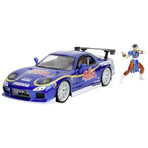 JADA TOYS Street Fighter 1993 Mazda RX7 met Chun-Li figuur Kant-en-klaar model Personenauto (model)