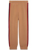 Gucci Web-stripe wool track pants - Marron