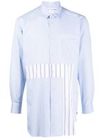 Comme Des Garçons Shirt chemise rayée à design asymétrique - Bleu - thumbnail