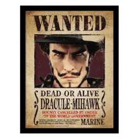 One Piece Collector Print Framed Poster Mihawk Wanted - thumbnail