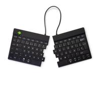 R-Go Tools Split Break Ergonomisch Toetsenbord, Bluetooth 5.0, Gesplitste toetsenbord, Met pauze indicator, QWERTY (ES) Layout, Oplaadbaar, Black