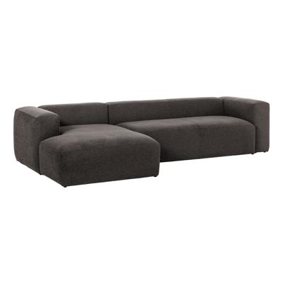 3-zitsbank Blok donkergrijs met chaise longue links 330 cm 3-zitsbank Blok donkergrijs met chaise longue links 330 cm