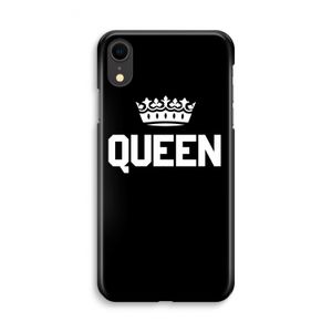 Queen zwart: iPhone XR Volledig Geprint Hoesje