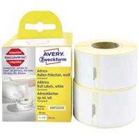 Avery-Zweckform Rol met etiketten 82 x 28 mm Papier Wit 260 stuk(s) Permanent hechtend Adresetiketten AS0722370 - thumbnail