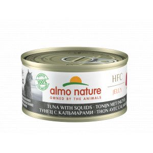 Almo Nature HFC Jelly tonijn met inktvis natvoer kat (70 g) 18 x 70 g