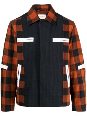 Craig Green Geruit shirtjack - Blauw