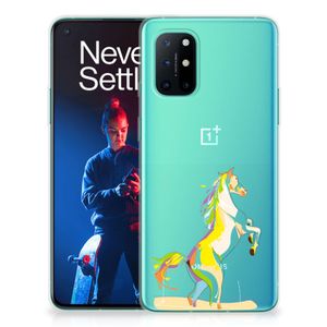 OnePlus 8T Telefoonhoesje met Naam Horse Color