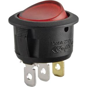 TRU COMPONENTS TC-R13-208B-02 Wipschakelaar 12 V/DC 20 A 1x uit/aan Lichtkleur (naam): Rood Continu 1 stuk(s)