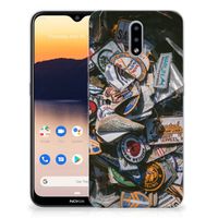 Nokia 2.3 Siliconen Hoesje met foto Badges - thumbnail