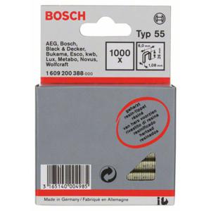 Niet met smalle rug type 55, geharst, 6 x 1,08 x 26 mm, verpakking van 1000 stuks 1000 stuk(s) Bosch Accessories 1609200388 Afm. (l x b) 26 mm x 6 mm