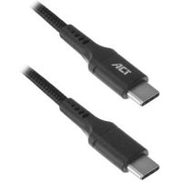 ACT USB 2.0 laad- en datakabel C male - C male 1 meter, nylon - thumbnail