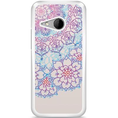 HTC One Mini 2 hoesje - Red & blue floral