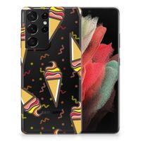 Samsung Galaxy S21 Ultra Siliconen Case Icecream - thumbnail