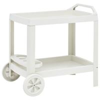 vidaXL Dranktrolley 69x53x72 cm kunststof wit
