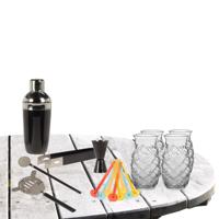 Excellent Houseware cocktails maken set 5-delig met 4x Pina Colada glazen - thumbnail