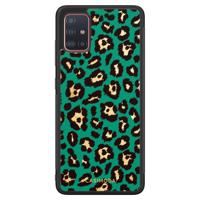 Samsung Galaxy A51 hoesje - Luipaard groen