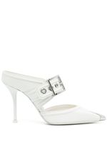 Alexander McQueen mules 100 mm à bout pointu - Blanc