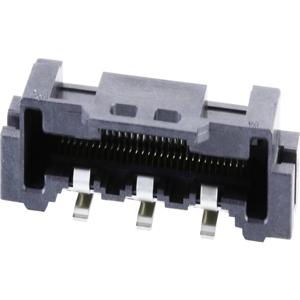 Molex 5018643091 Female header, inbouw (standaard) Totaal aantal polen: 30 Rastermaat: 0.5 mm Inhoud: 1 stuk(s) Tape on Full reel