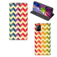 Samsung Galaxy M51 Hoesje met Magneet Zigzag Multi Color - thumbnail