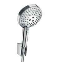 Hansgrohe Raindance Select S PorterS badset met Raind. Select S 120 3jet PowderRain handdouche met wandhouder met Isiflex`B doucheslang 160cm chroom 27668000