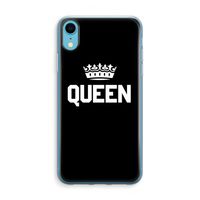 Queen zwart: iPhone XR Transparant Hoesje - thumbnail