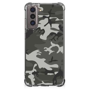 Samsung Galaxy S21 Doorzichtige Silicone Hoesje Army Light