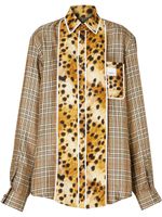 Burberry chemise oversize à empiècements contrastants - Tons neutres