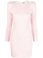 Balmain robe en maille à motif monogrammé - Rose