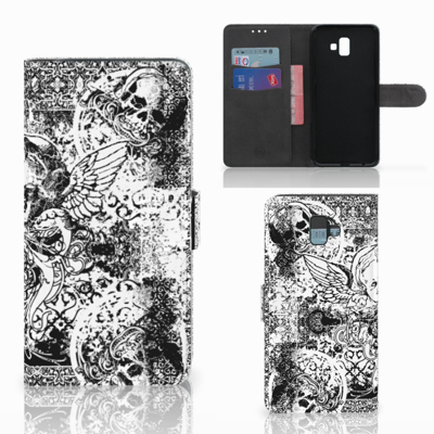 Telefoonhoesje met Naam Samsung Galaxy J6 Plus (2018) Skulls Angel