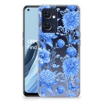 TPU Case voor OPPO Reno 7 5G | Find X5 Lite Flowers Blue