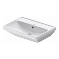 Wastafel Duravit D-Neo WonderGliss Met Overloop Kraanvlak Zonder Kraangat 60 cm Hoogglans Wit Duravit