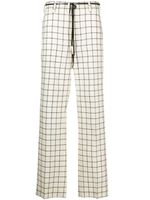 Marni pantalon imprimé à coupe droite - Blanc