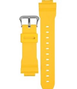 Horlogeband Casio 10330724 / RS6K413X-9H / G5600A-9 Kunststof/Plastic Geel 16mm