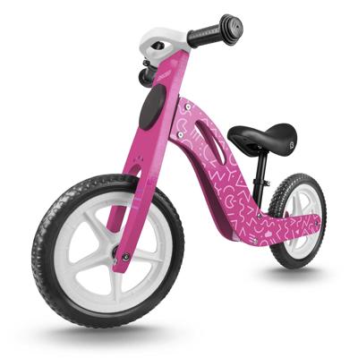 Viking Choice  Houten loopfiets versierbaar - Roze