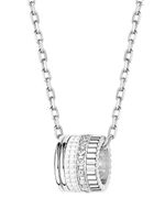 Boucheron collier Quatre Double White Edition en or blanc 18ct serti de diamants - Argent