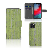 Apple iPhone 11 Pro Book Style Case Green Wood - thumbnail