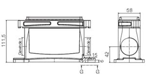 Weidmüller HDC IP68 24B SS 1M40 1081410000 Socketbehuizing 1 stuk(s)