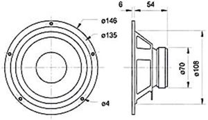 Visaton W 130 S - 4 Ohm 5 inch 13 cm Midwoofer 50 W 4 Ω