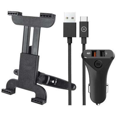 Trust Hoofdsteun Tablet Houder Universeel + Autolader met Usb C Kabel Trust Hoofdsteun Tablet Houder Universeel + Autolader met Usb C Kabel