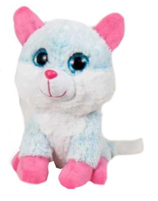 Play by Play knuffeldier Animal Party junior 25 cm blauw/roze Play by Play knuffeldier Animal Party junior 25 cm blauw/roze