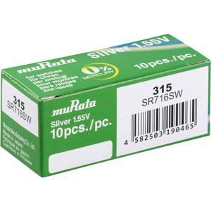 Murata Knoopcel 315 1.55 V 10 stuk(s) 23 mAh Zilveroxide SR716SW-PBWW