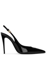 Dolce & Gabbana patent-leather slingback pumps - Noir - thumbnail