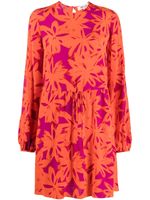 DVF Diane von Furstenberg robe courte Sidney à fleurs - Orange - thumbnail